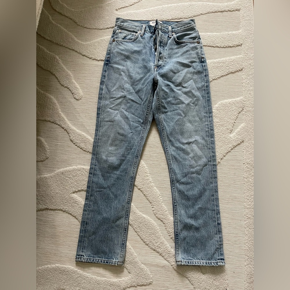 AGOLDE Light Blue Denim Jeans Riley 25